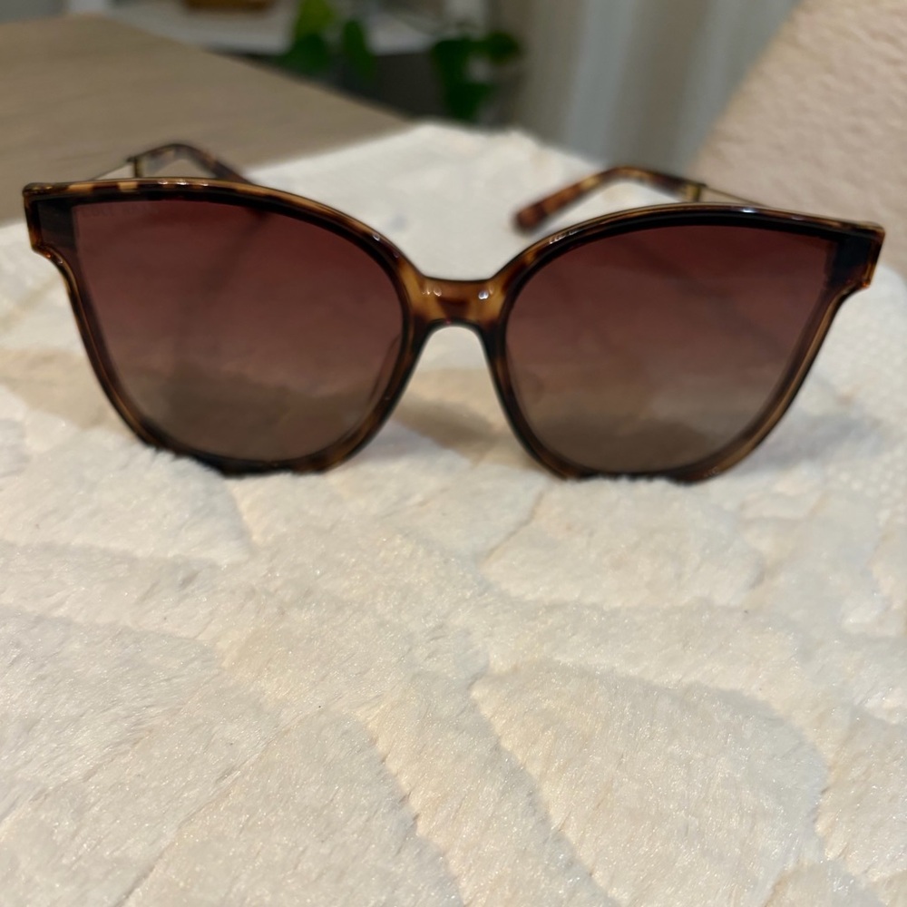 Cole Haan Flat Lens Oversized Cateye Polarized Sunglasses